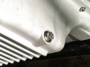 PML 1/2-20 drain plug on a transmission pan