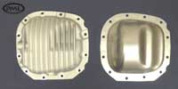 PML Differential Cover Part Number 11145, compared to stock, top view