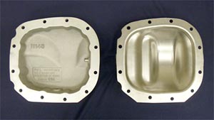 Inside of PML and stock Ford 8.8 Super rear differential cover