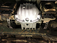 PML differential cover installed on 1989 Humvee front