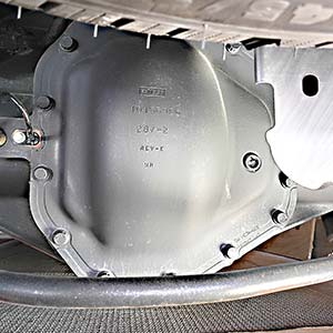 Ford OEM stock rear differential cover on 2023 and newer duallies