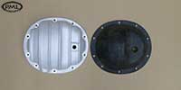 PML Differential Cover Part Number 5062, compared to stock, top view
