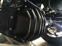 2016 Chevy Silverado 2500 with PML rear differential cover installed, view from driver's side