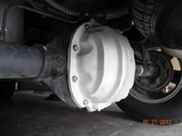 PML differential cover on a 2005 Ford Ranger Edge, driver side view