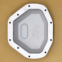 inside of PML Dana 80 differential cover with patterned fins