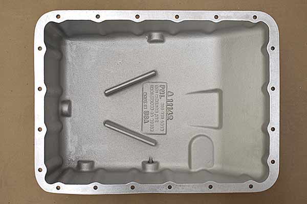 Inside of transmission pan.