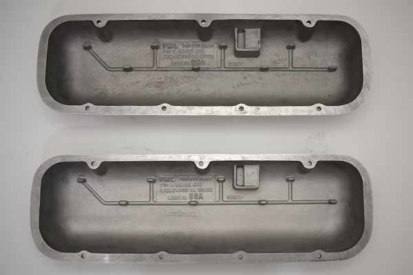 Inside of valve covers.