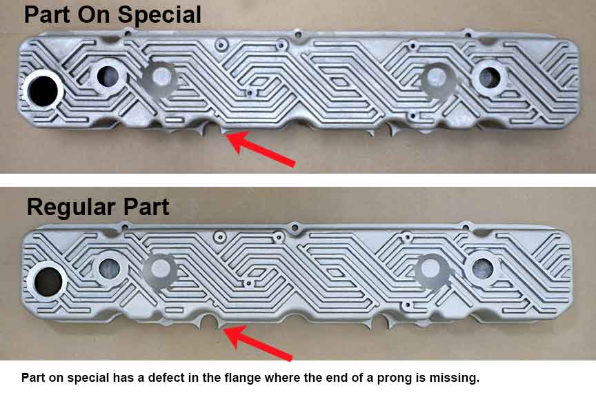 Comparing special to regular part.