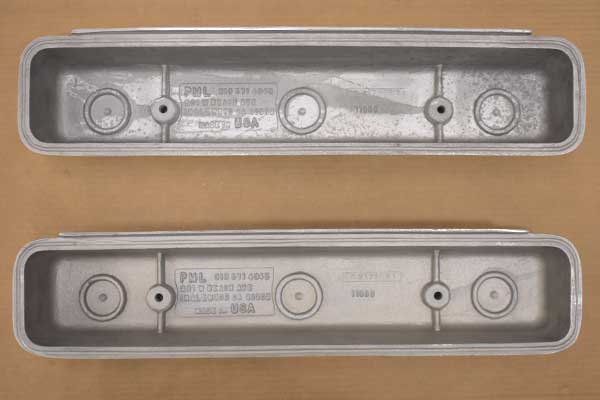 Inside of valve covers.
