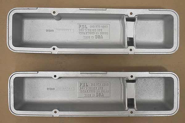 Inside of valve covers.