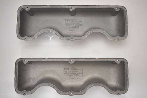 Inside of valve covers.