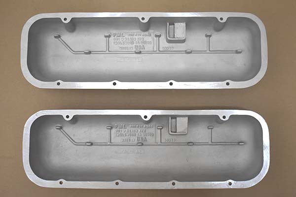 Inside of both valve covers.