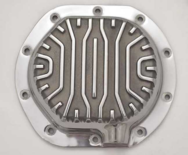 Top down view of differential cover.