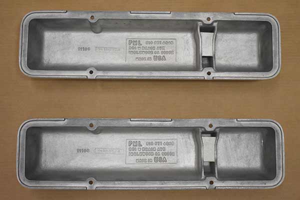 Inside of valve covers.