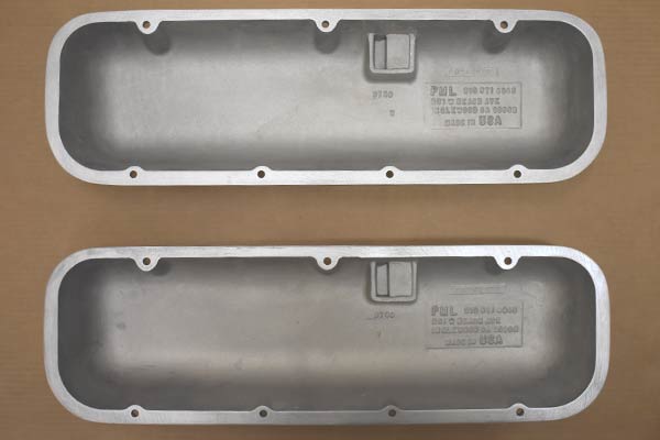 Inside of valve covers.