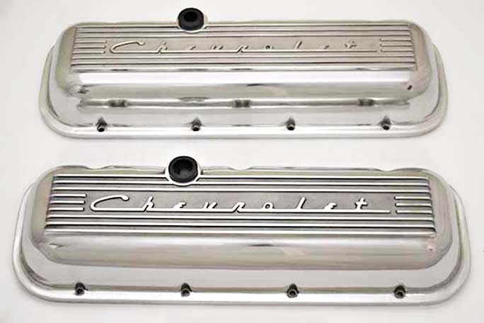 Top down view of valve covers.
