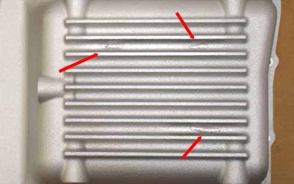 Top down view of transmission pan.