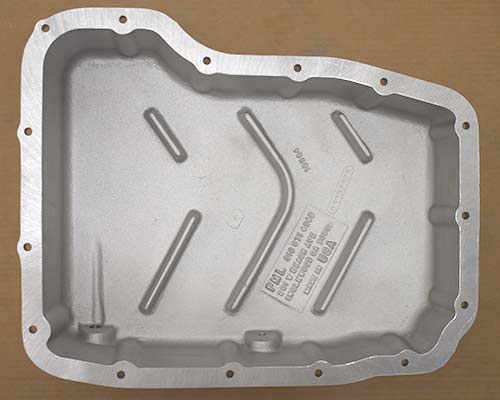 Inside of transmission pan.