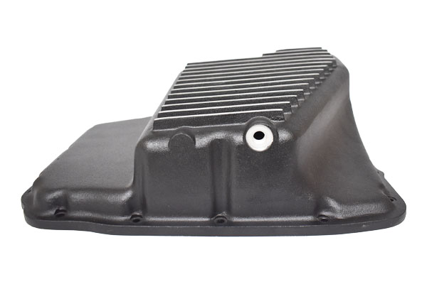 Side of the transmission pan.