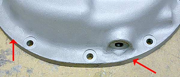 rough finish on the flange