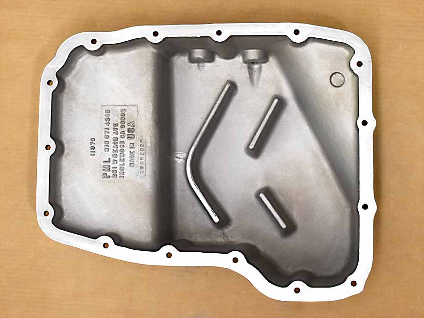 Inside of transmission pan.