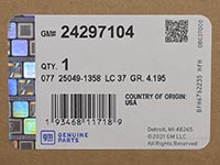 2019 to 2022 GM 6L80 truck pan, part number