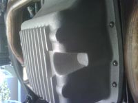 Chevy Avalanche, with PML 6L80E transmission pan, exhaust crossover pipe