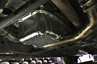 PML GM 6l80 transmission pan, deep, 2008 Escalade, driver side view