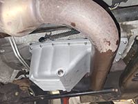 PML 6L90 transmission pan installed on a 2018 Silverado 2500