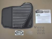 included with PML stock capacity Chrysler 45rfe transmission pan, black powder coat finish