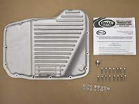 included with PML stock capacity Chrysler 45rfe transmission pan, cast finish