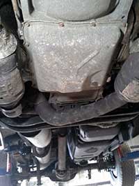 2012 F250 gas engine, stock transmission pan