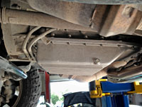 PML transmission pan installed on a 2011 F150