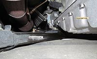 2014 Nissan Frontier, Hefty Fab skid plate and PML transmission oil pan, view from passenger side