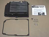 PML NAG1/722.6 transmission pan, black powder coat finish, package