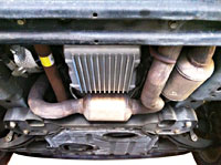 PML NAG1, 722.6 transmission pan installed on a 2006 Grand Cherokee, rear view