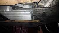 2006 Mercedes S65 with PML transmission pan, plate modification