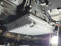 2010 Mercedes C200 W204 with PML transmission pan installed pan drain