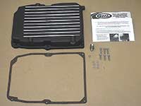 PML NAG1/722.6 stock capacity transmission pan, black powder coat finish, package