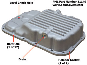 PML 6L50 stock capacity pan drain