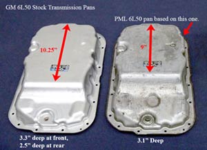 GM 6L50 stock transmission pans
