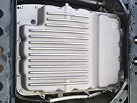 PML Nissan 7 speed transmission pan installed on a Safari