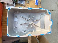 RTV smears on PML NAG2 pan to hold gaskets