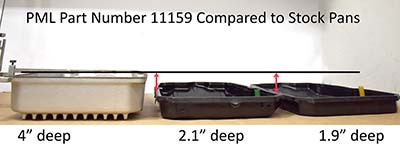 PML 722.9 transmission compared to stock, heights