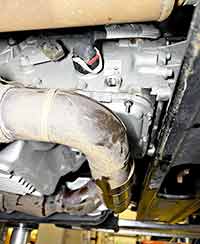 2020 F250 exhaust crossover pipe with PML pan installed