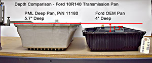 PML 10R140 deep pan compared to stock