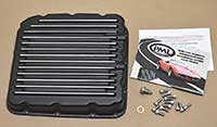 Black powder coated gm425 transmission pan hardware package