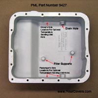 PML GM 4L60E, 4L65E, 4L70E, 4L75E tranny pan filter supports and insides