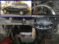 PML transmission pan and front differential cover on 1999 Jeep Grand Cherokee WJ