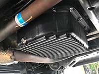 PMLtransmission pan installed on a 2000 Grand Cherokee